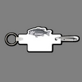 Key Clip W/ Key Ring & Large Mouth Bass Key Tag